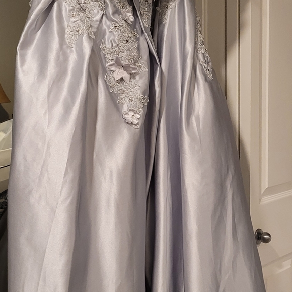 Silver ball gown size 20 Hebeos brand - Picture 2 of 7